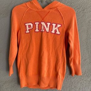 Vintage Victoria’s Secret PINK Hooded Sweatshirt | Orange | Small